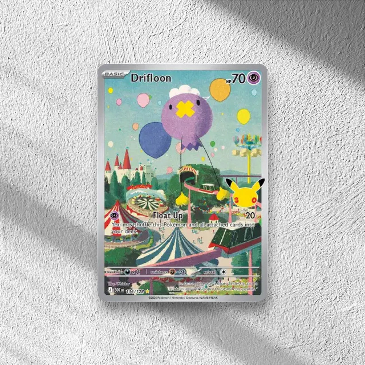 Drifloon 30th Celebration Illustration Rare 136/128 - WolfCards