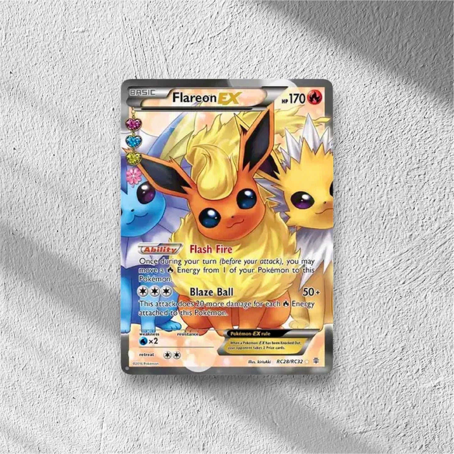 Flareon EX (Full Art) Generations: Radiant Collection Ultra Rare RC28 - WolfCards