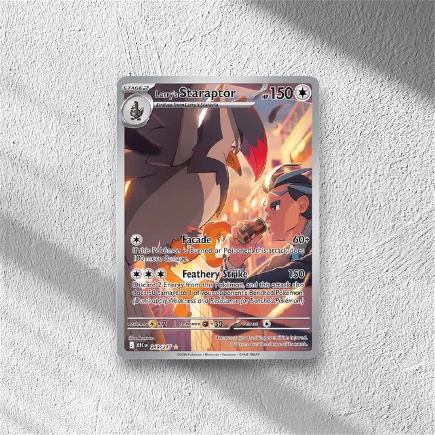 Larry's Staraptor Ascended Heroes Illustration Rare 249/217 - WolfCards