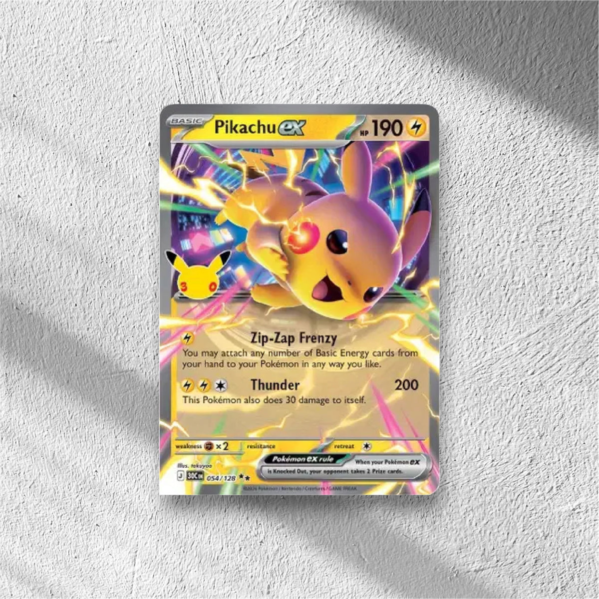 Pikachu ex 30th Celebration Double Rare 054/128