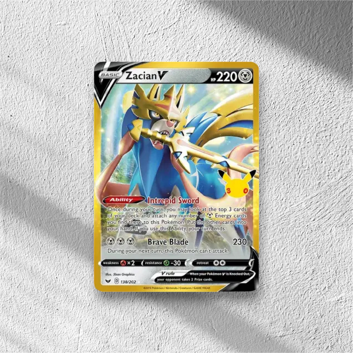 Zacian V 30th Celebration: Classic Collection 138/202