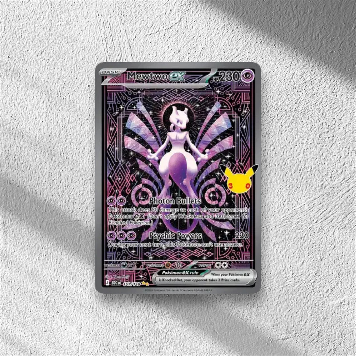 Mewtwo ex 30th Celebration Special Illustration Rare 151/128