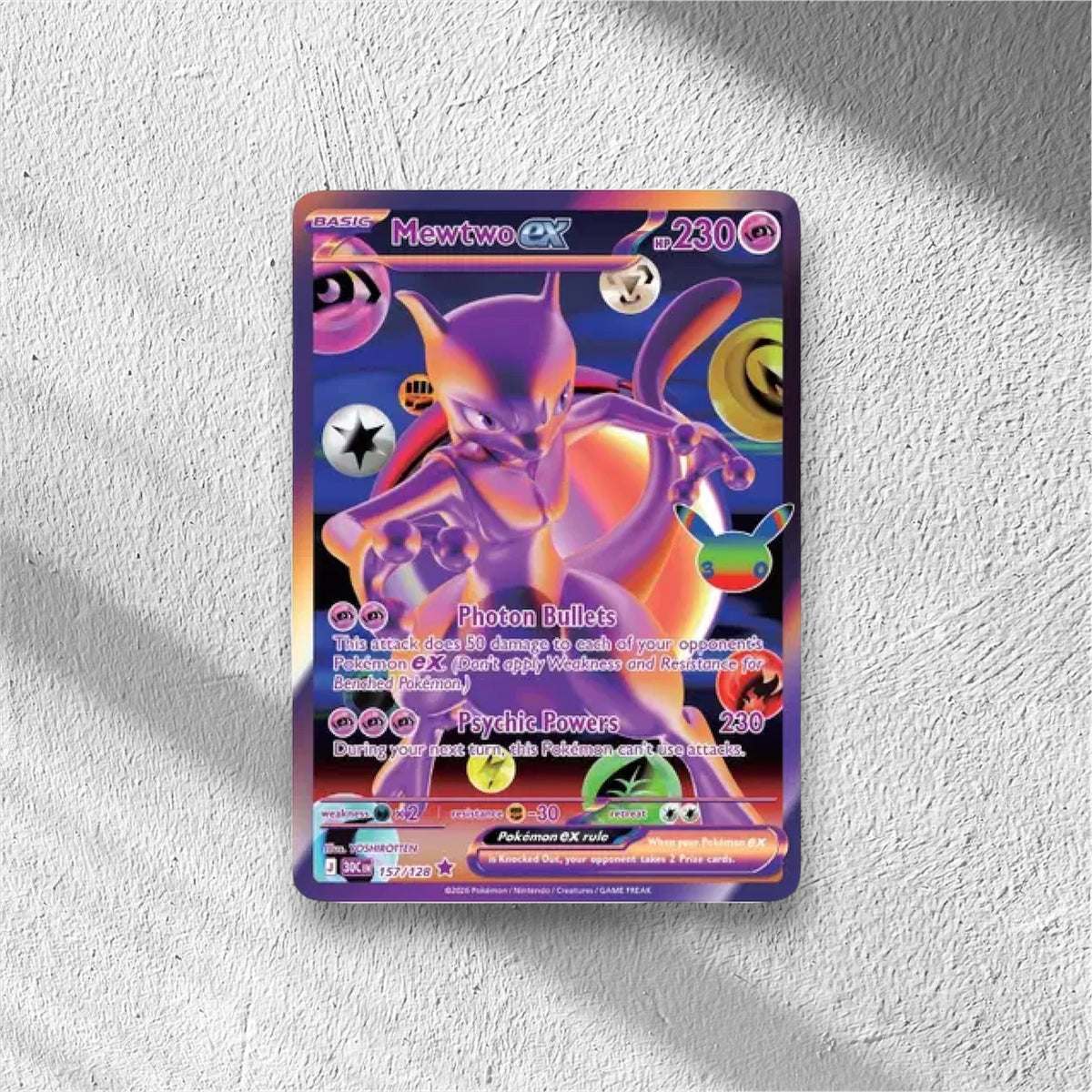 Mewtwo ex 30th Celebration Futuristic Rare 157/128