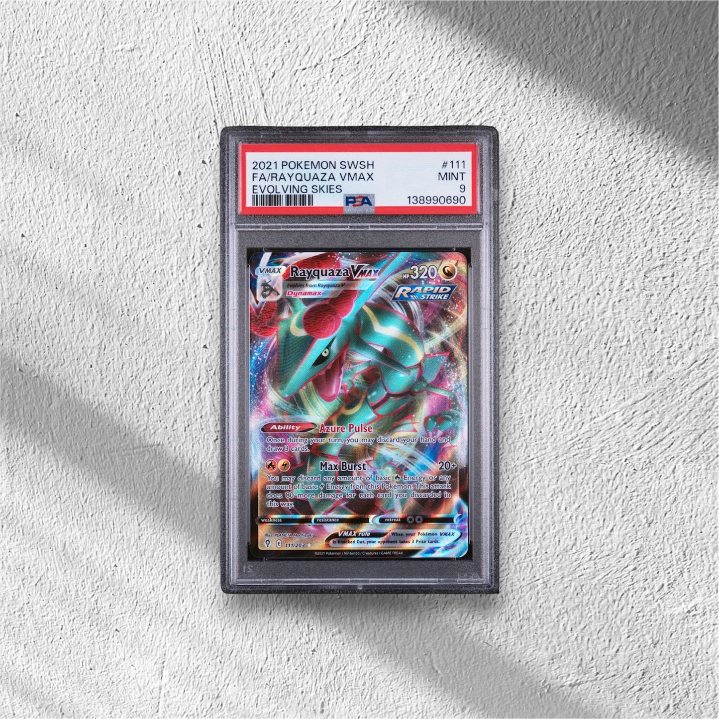 Rayquaza VMAX Evolving Skies Ultra Rare 111/203 PSA 9 - WolfCards