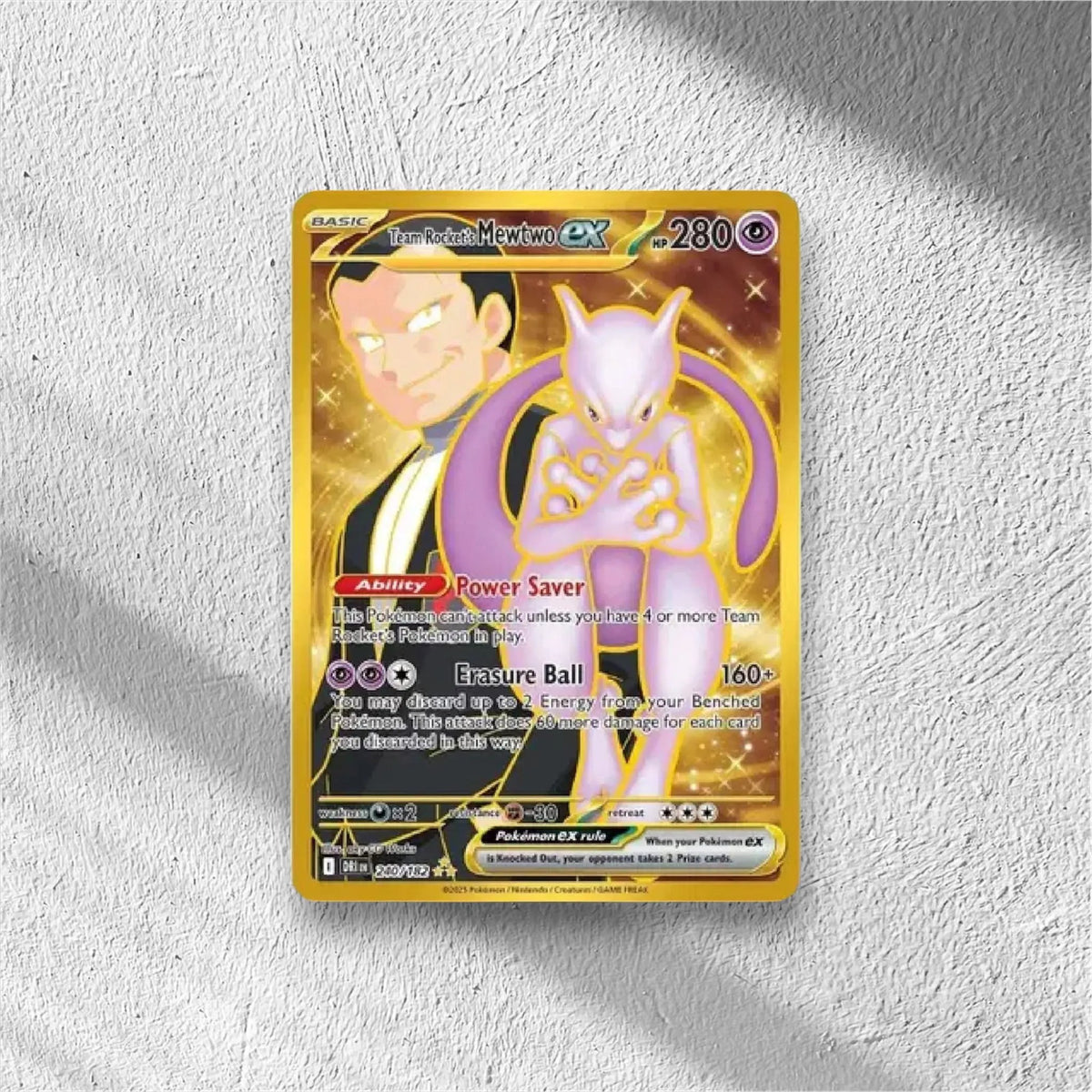 Team Rocket's Mewtwo ex Destined Rivals Hyper Rare 240/182 - WolfCards