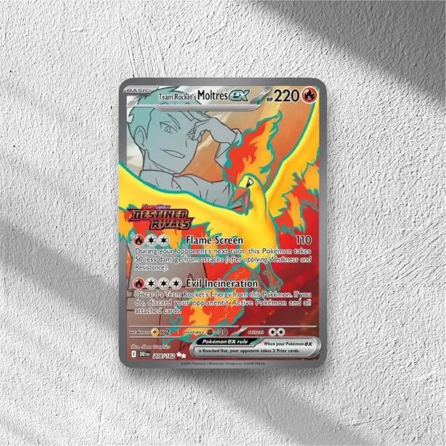 Team Rocket's Moltres ex - 208/182 Destined Rivals Stamp - WolfCards