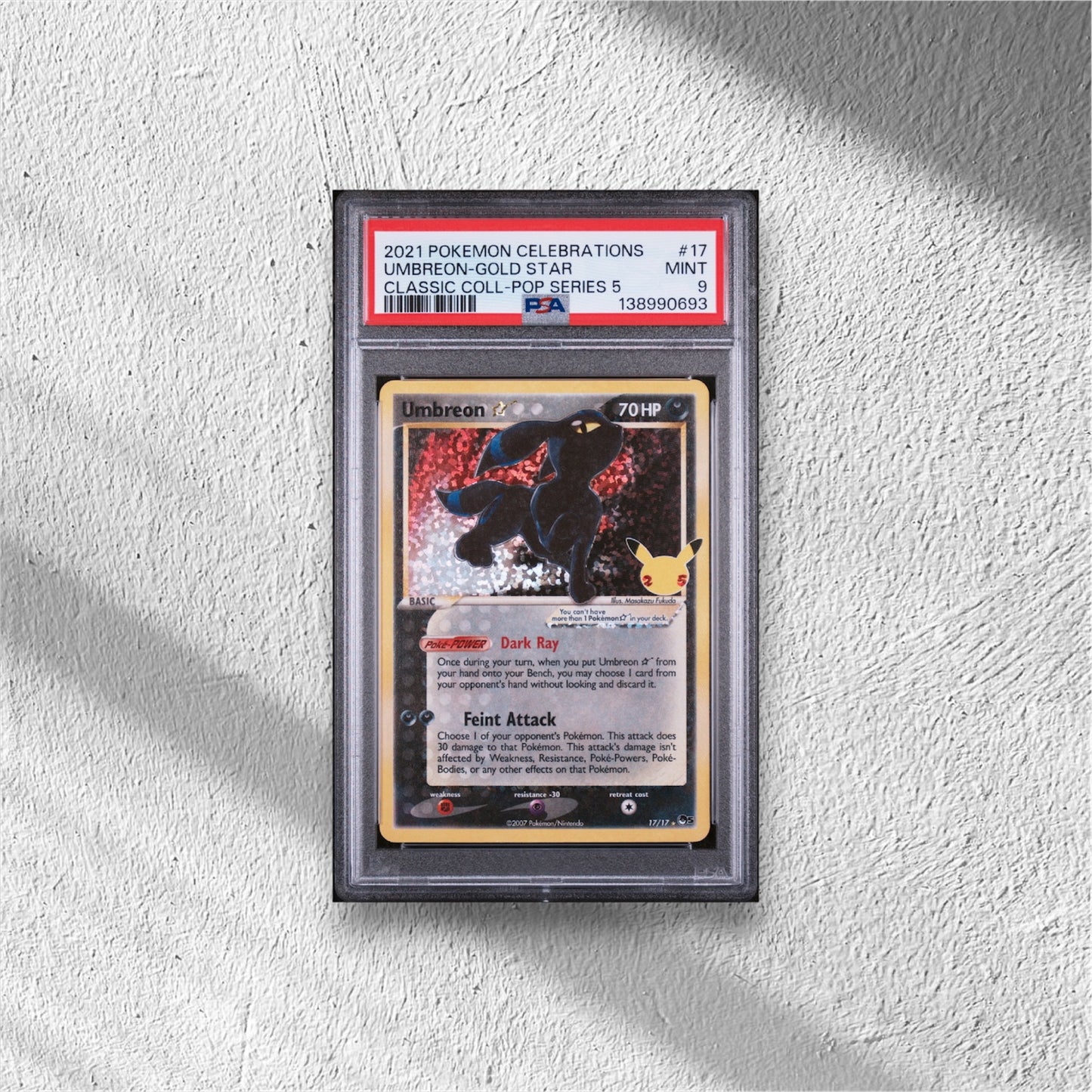 Umbreon Gold Star Celebrations PSA 9 - WolfCards