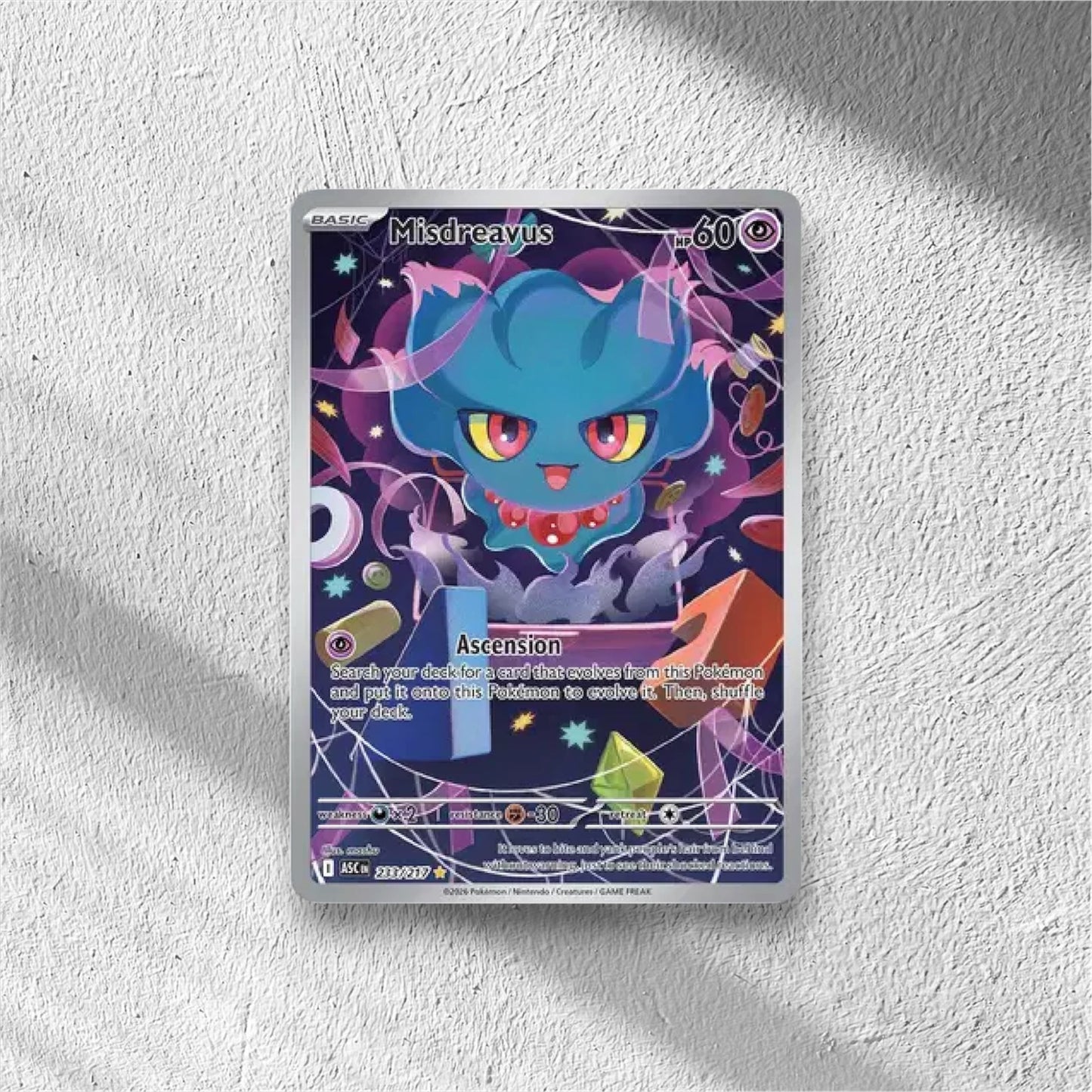Misdreavus Ascended Heroes Illustration Rare 233/217 - WolfCards