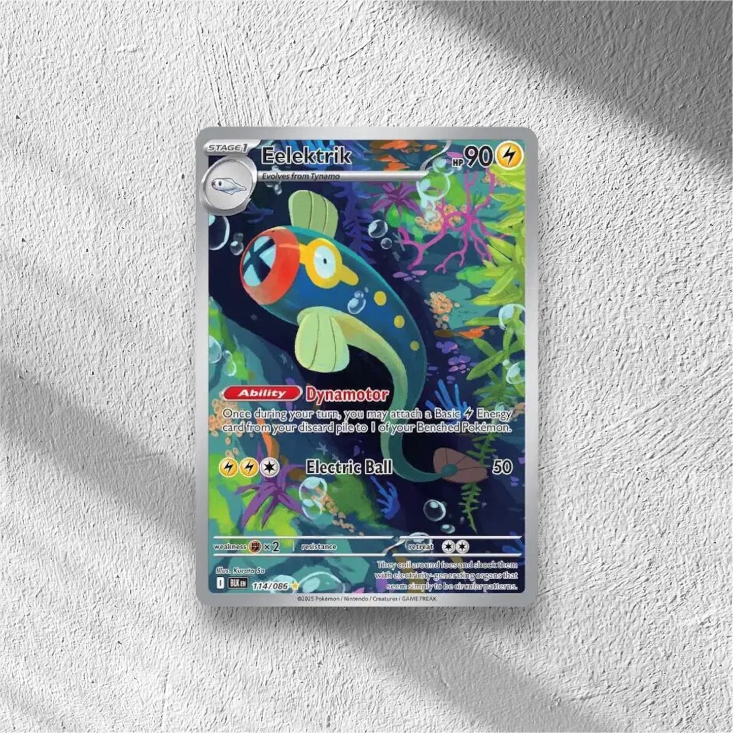 Eelektrik Pokemon • Illustration Rare • 114/086 Black Bolt