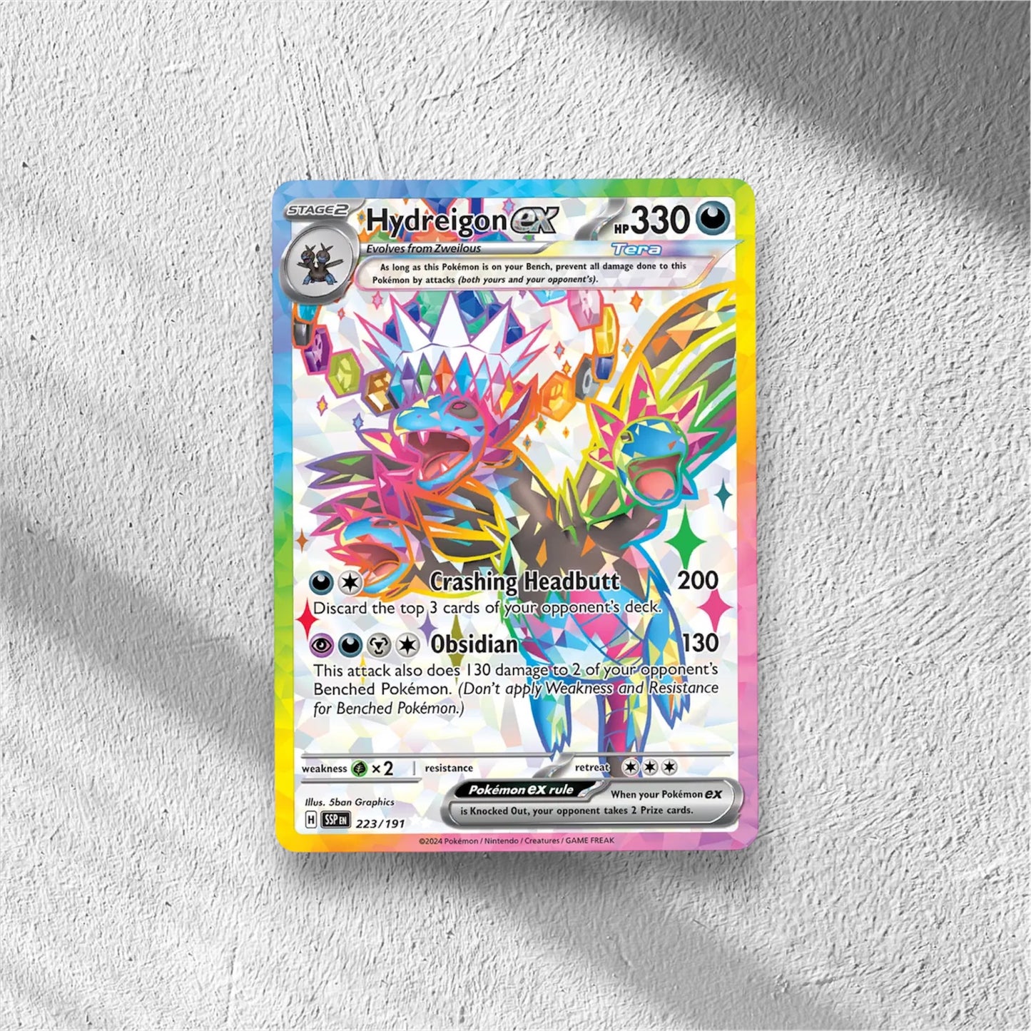 Hydreigon ex Pokemon • Ultra Rare • 223/191 Surging Sparks