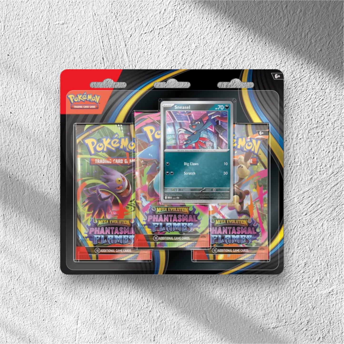 POKEMON - MEGA EVOLUTION - PHANTASMAL FLAMES - 3 PACK BLISTER - SNEASEL