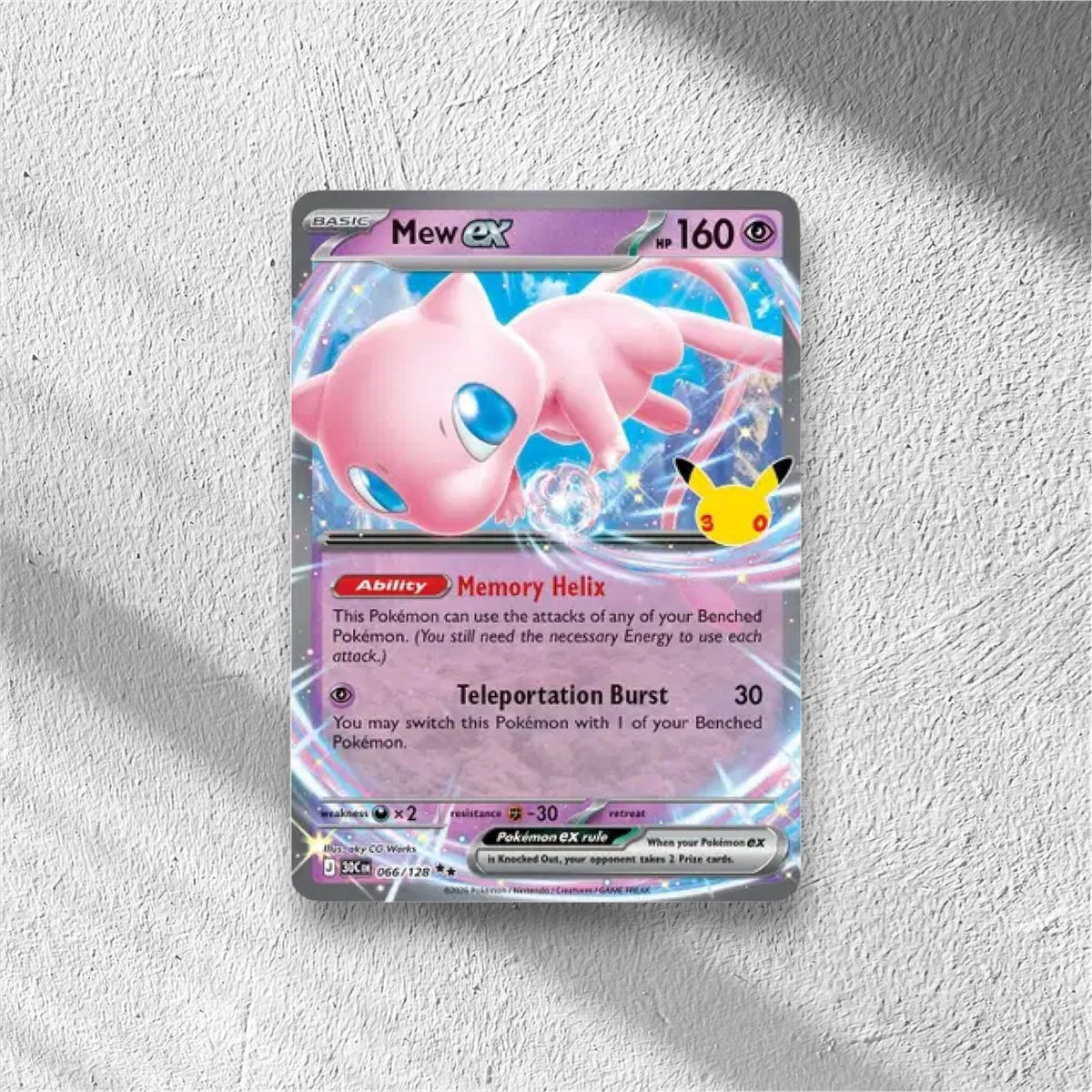 Mew ex 30th Celebration Double Rare 066/128