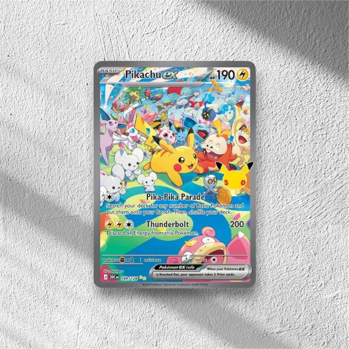 Pikachu ex 30th Celebration Special Illustration Rare 149/128