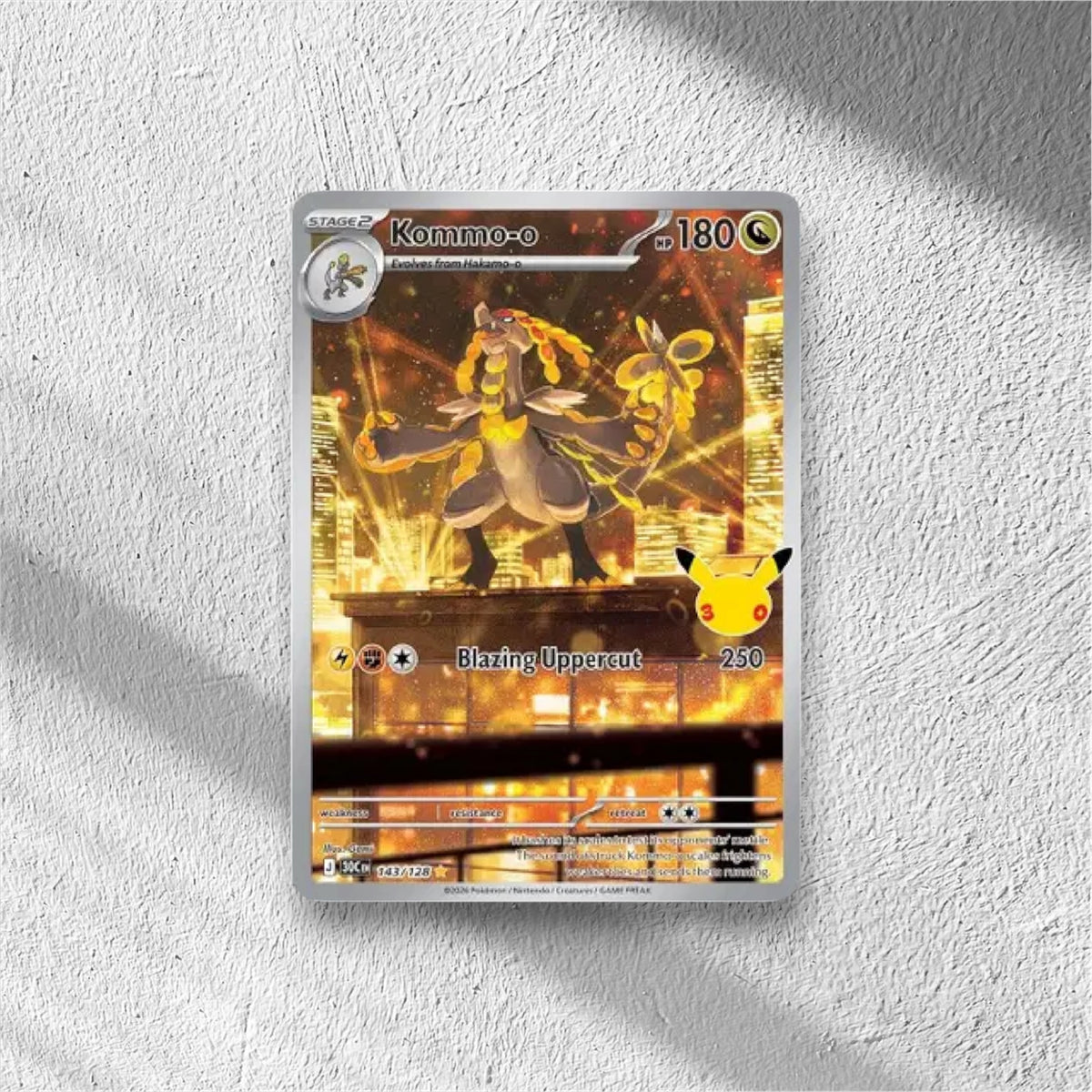 Kommo-o 30th Celebration Illustration Rare 143/128