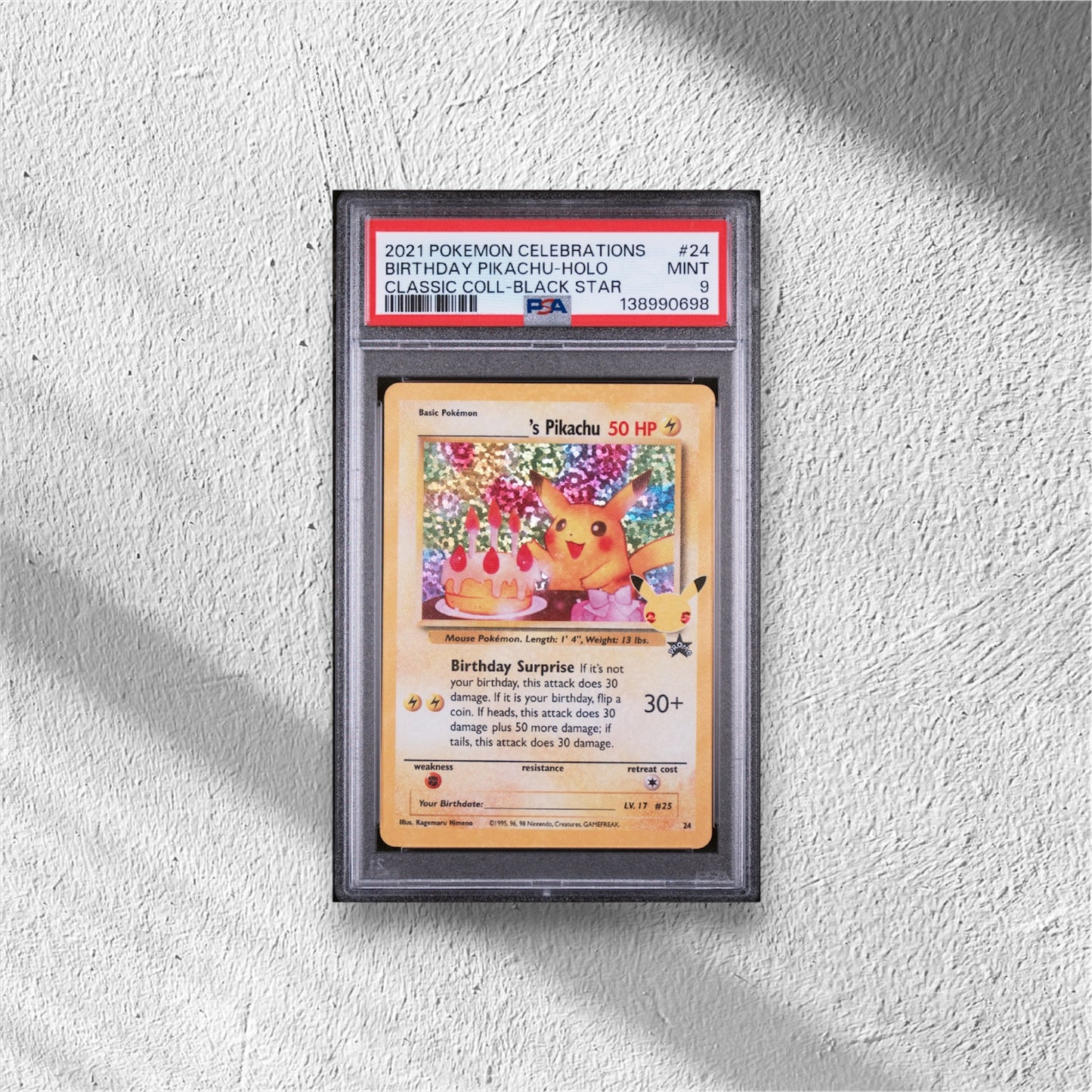 Pikachu birthday Celebrations 24/53 PSA 9 - WolfCards