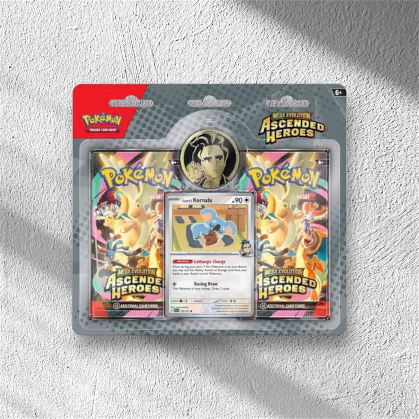 Pokemon - Mega Evolution - Ascended Heroes 2 Pack Blister - Larry's Komala - WolfCards