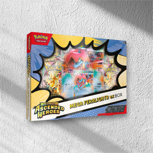 Pokemon - Mega Evolution - Ascended Heroes - Mega Feraligatr Ex Box - WolfCards