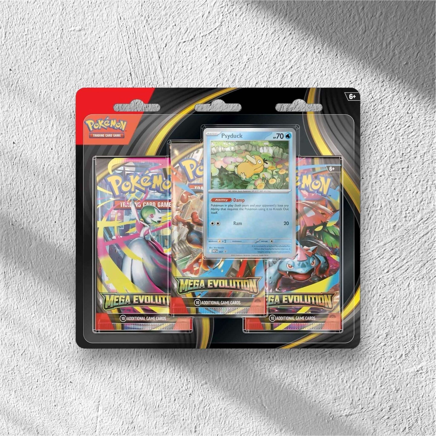 Pokemon - Mega Evolution - Base Set - 3 Pack Blister - Psyduck - WolfCards