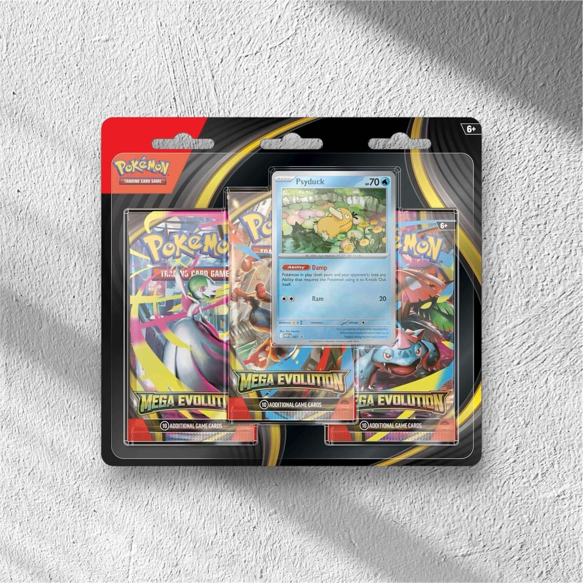 Pokemon - Mega Evolution - Base Set - 3 Pack Blister - Psyduck - WolfCards