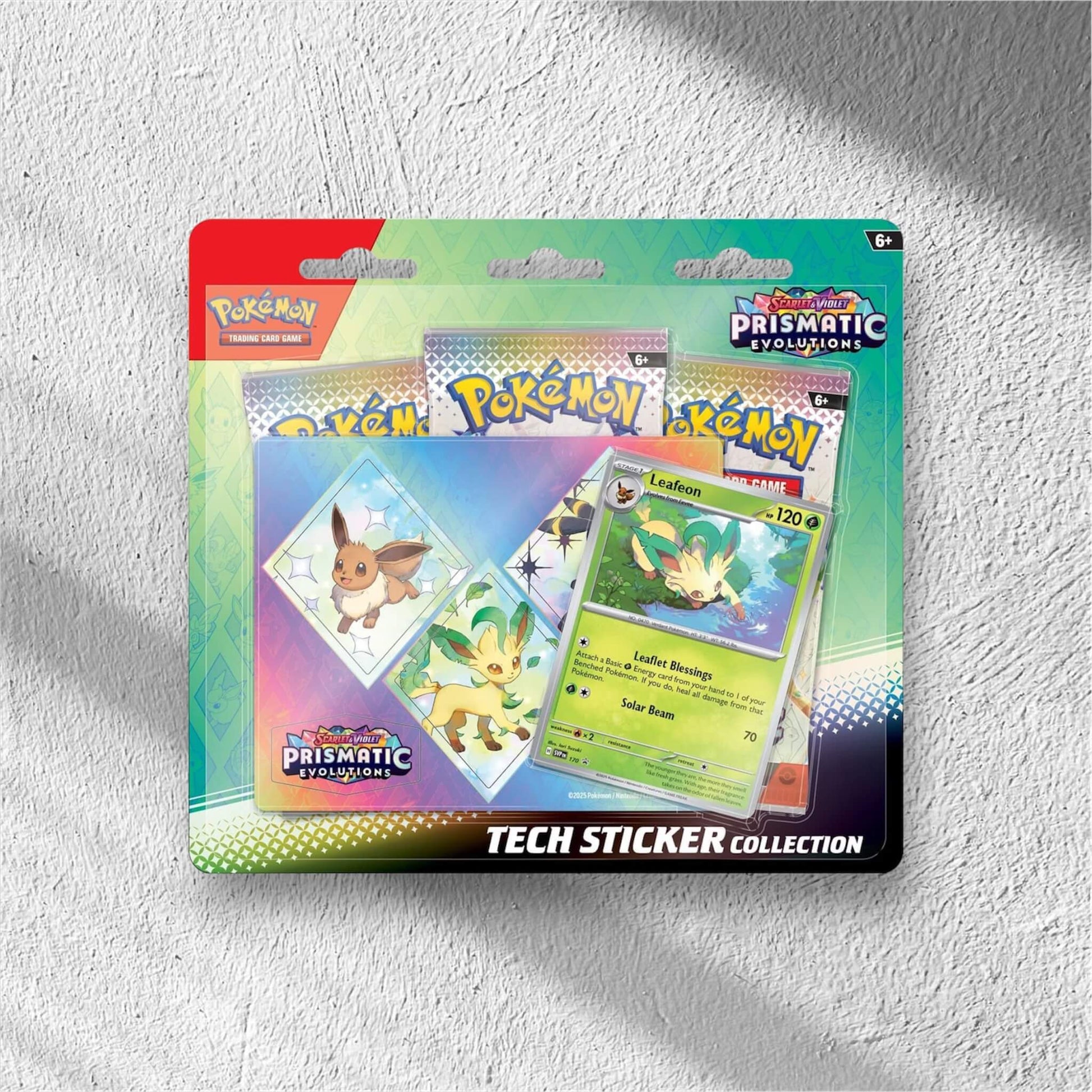 Pokemon - Scarlet And Violet - Prismatic Evolutions - Tech Sticker Collection - Leafeon - WolfCards