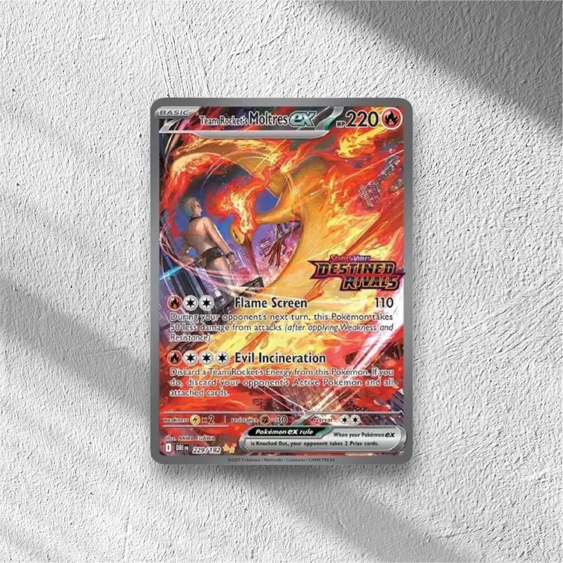 Team Rocket's Moltres ex Destined Rivals Stamp - WolfCards