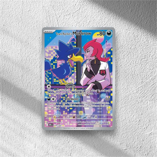 Team Rocket's Murkrow Pokemon • Illustration Rare • 200/182 Destined Rivals - WolfCards