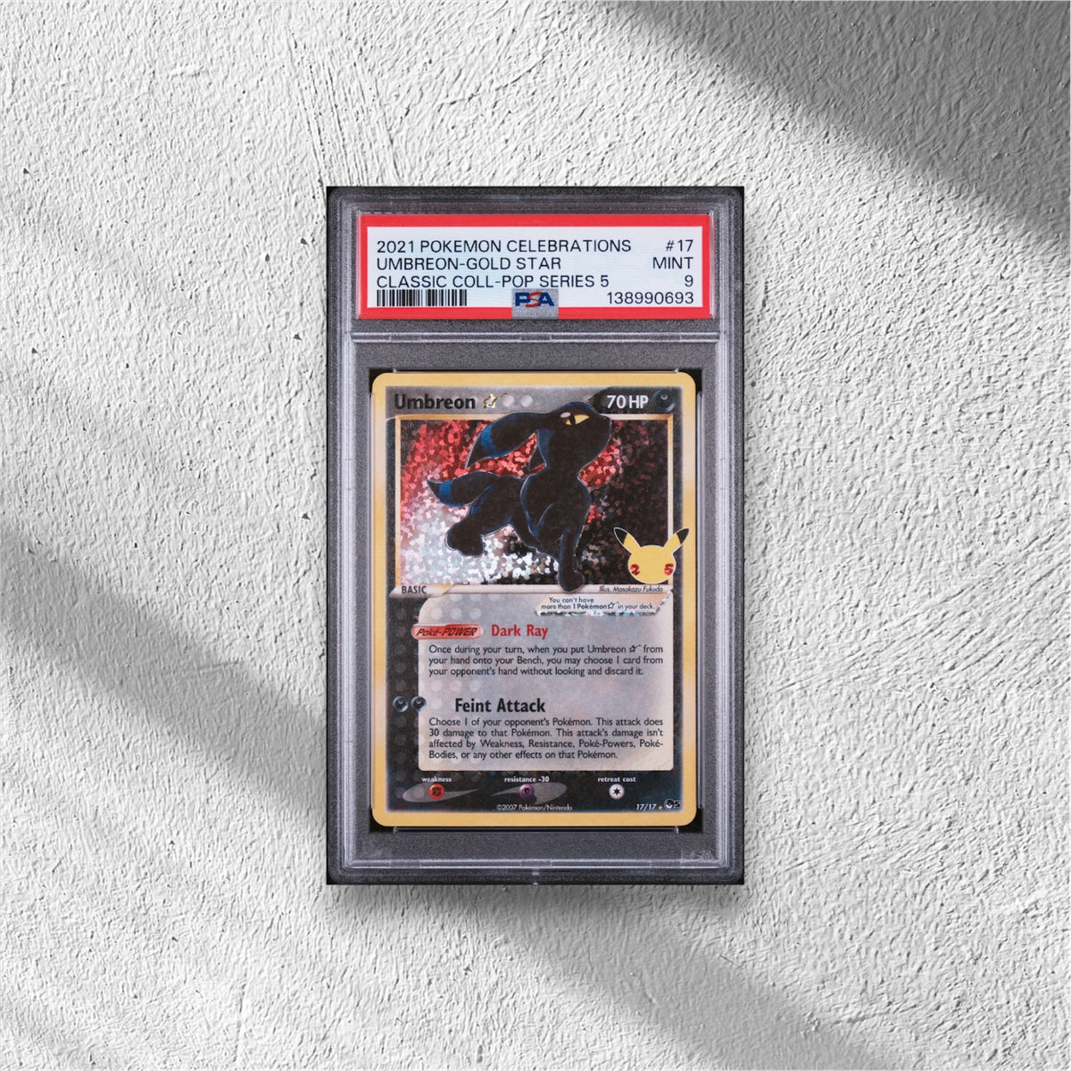 Umbreon Gold Star Celebrations PSA 9 - WolfCards
